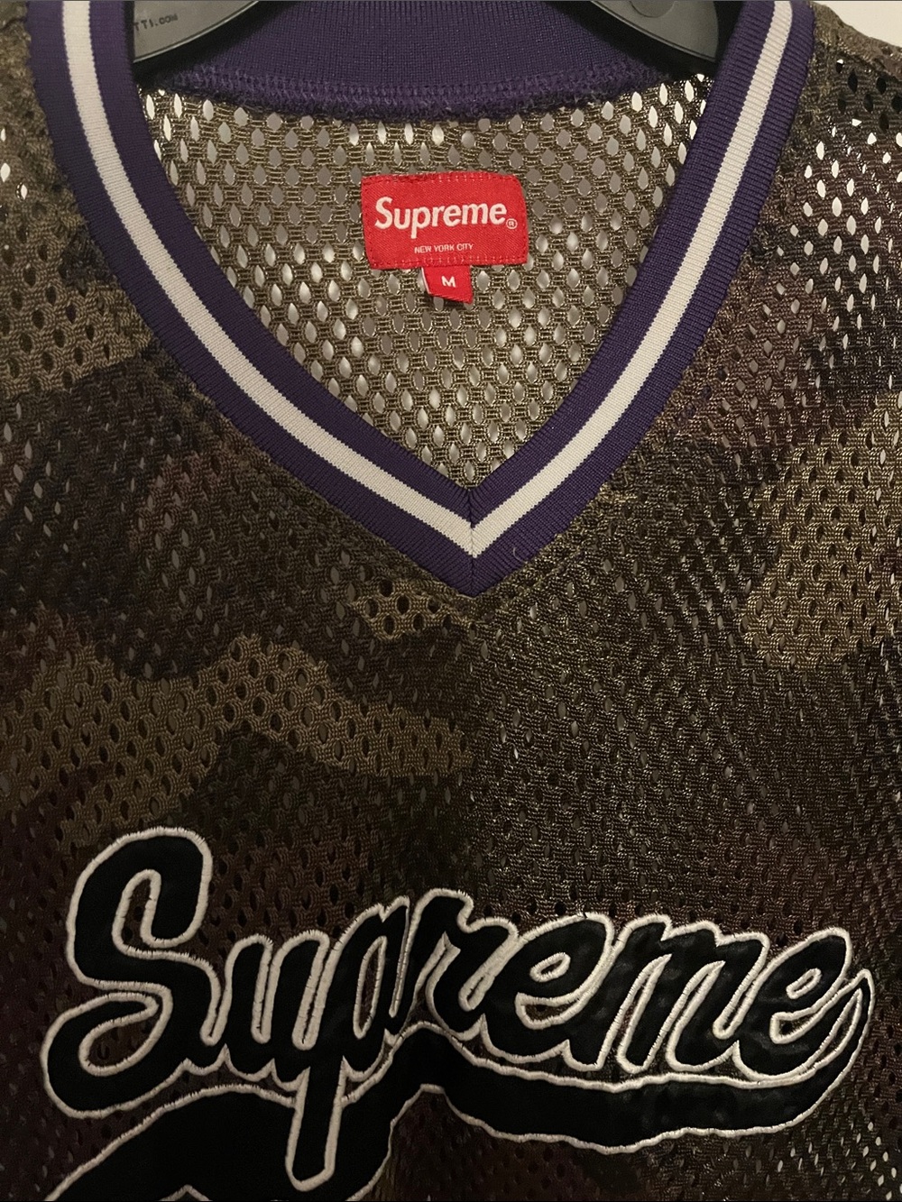Supreme baseball mesh jersey Supreme Baseball Top Jersey Woodland Camo - Picture 5 of 6